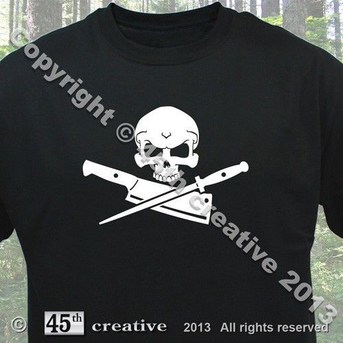 Butcher Crossbones T-shirt - butchering meat cleaver meatmarket skull tee shirt