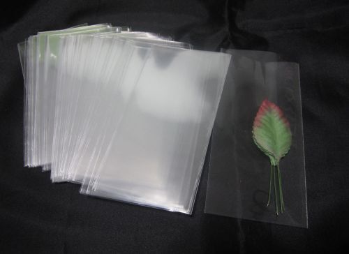 New  100 pc - size 2&#034;x5&#034; plastic poly clear bags  1mil  flat open top for sale