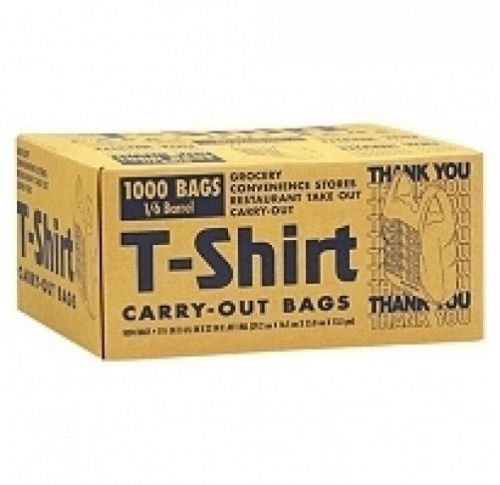 plastic T-Shirt Carry-Out thank you Bags 1000 ct 11.5&#034; x 6.5&#034; x 22&#034;  grocery