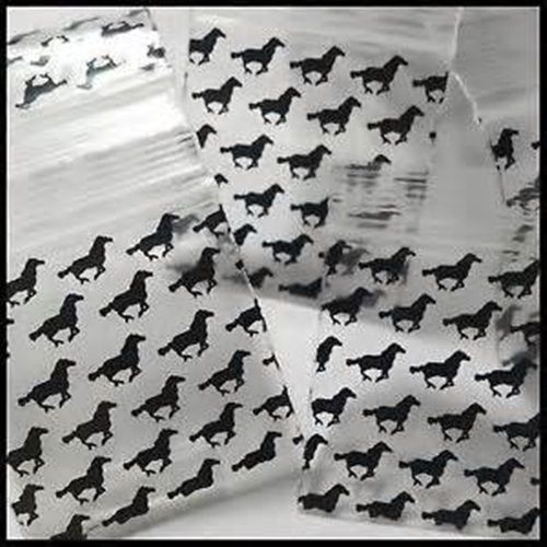 Black Horses 2&#034; x 2&#034; Ziplock Bags (200 bags total)
