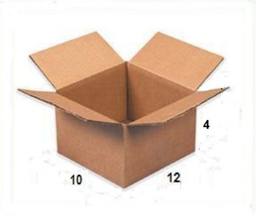 LOT 25 Cardboard Shipping Boxes 12/10/4 inch BOX