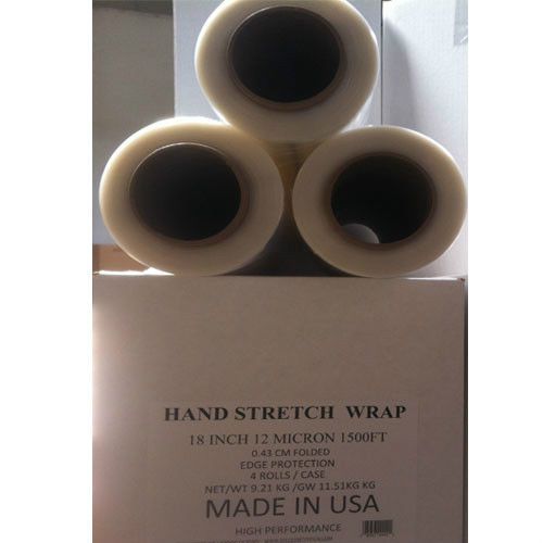 80 Rolls Pallet Wrap Stretch Film Hand Wrap 18  x 1500 ft 12 Micron