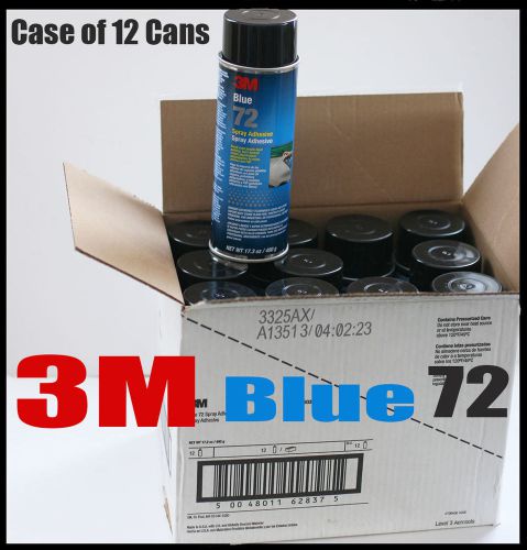 3m 72 blue pressure sensitive spray adhesive 17.3 oz . sold as case of 12 cans for sale