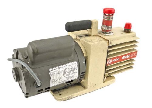 Varian 0401-k6820-301 evac 200 6cfm mechanical rotary vane vacuum pump for sale