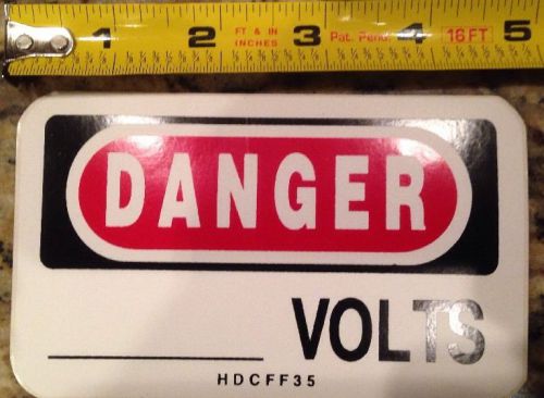 Danger Volts Sign Sticker