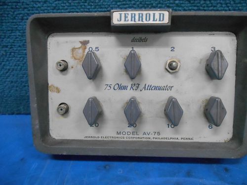 Vintage TV Equipment Jerrold Electronics AV-75  Variable RF Attenuator