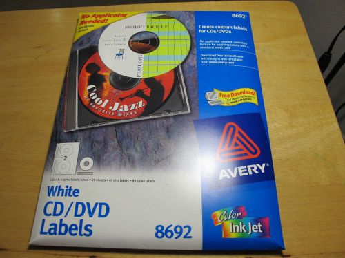 Avery CD/DVD Label - 2 disc &amp; 4 spine labels 20 sheets 40 labels 80 spine labels