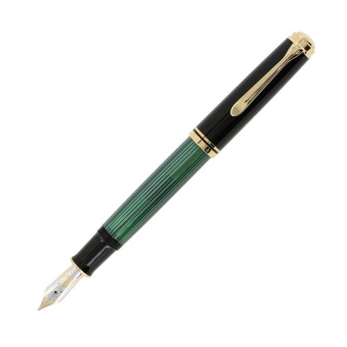 Pelikan Souveran 1000 Black/Green Broad Point Fountain Pen - 987602