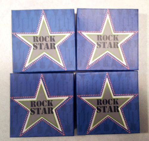 Brand New 4 - Blue  Rock Star Gift Card Holder Boxes - Free Shipping!