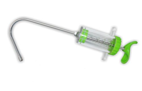 Feeding Syringe/Drencher, Stainless Steel Hook Nozzle, Plastic Body, 50ml
