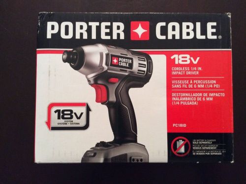 PORTER CABLE 18V CORDLESS 1/4IN. IMPACT DRIVER