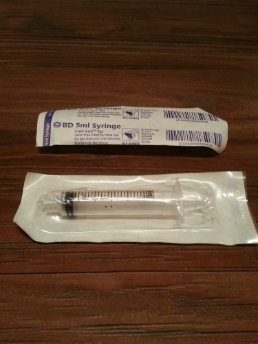 Bd 5cc 5ml hyprodermic syringe lot of 25 luer lok tip individually packaged for sale
