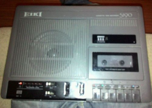 EIKI Model 5190A Cassette Recorder Multiple Headphone Outlets Working!