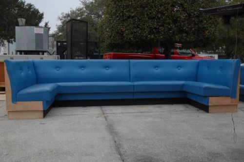 Electric blue u shaped restaurant/lounge booth for sale