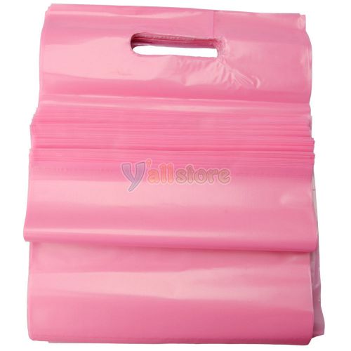 1000 low density plastic bags pink shopping merchandise retail gift bag 9 x 12 for sale