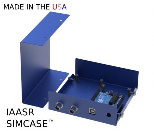 Blue high quality steel enclosure for arduino 5x5x1.625 from iaasr simcase for sale