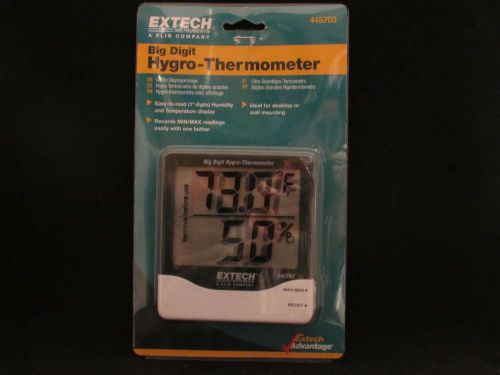 Extech 445703 Big Digit Hygro-Thermometer with Min/Max