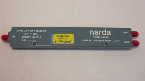 Narda 4426-2 Power Divider. 2 Way,  0.5 to 18GHz,  Unused Condition.  SMA(F).