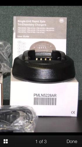 New oem motorola cp185 rapid tri-chem charger pmln5398 incl pmln5228 epnn9288 for sale