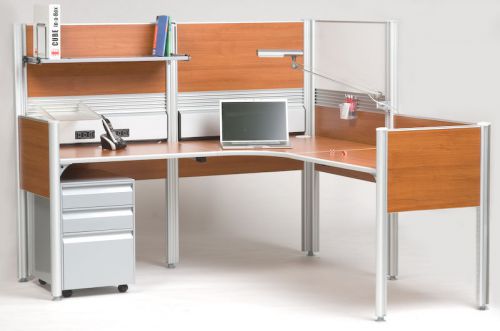 V3 cube in-a-box 6&#039;x6&#039; workstations brushed aluminum - single cube - easy set up for sale