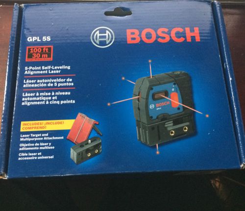 NEW Bosch GPL 5S 5-Point Self-Levelling Alignment Laser 100ft