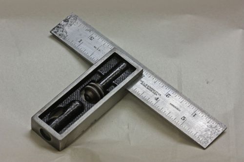 Starrett 13C 6-Inch Double Square with Hardened Blade &amp; Spirit Bubble Level