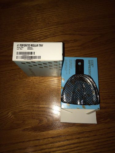 GC COE #1 perforated regular maxillary impression tray NEW/used lot of 2