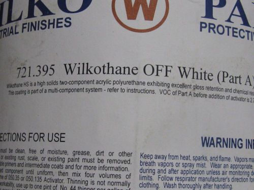 One Gal Wilko Epoxy Paint  Off White 721.395 With 050.25 Activator