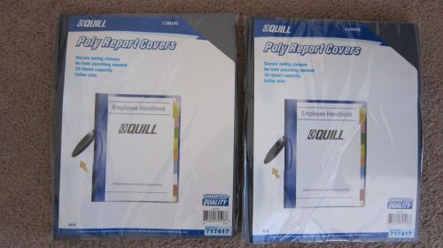 2 Packages of Quill Poly Report Covers - 5 Per Pack