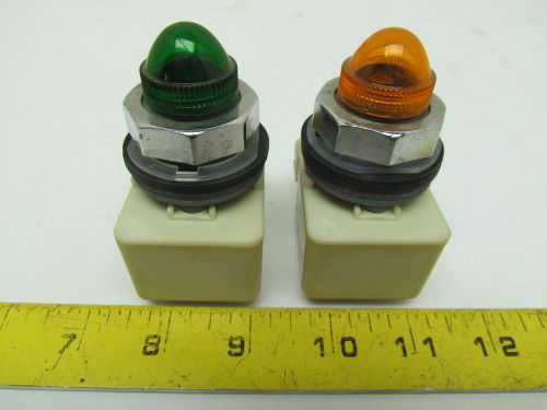 Square d 9001 km38 120mb pilot light module 120 green amber lot of 2 for sale