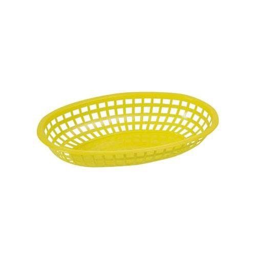 Winco Oval Fast Food Baskets  10.25-Inch by 6.75-Inch by 2-Inch  Yellow