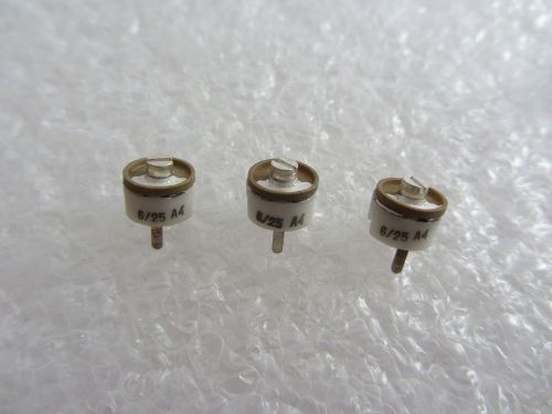 12x Ceramic trimmer capacitor 6-25pF 5mm Silver Plated NPO NOS
