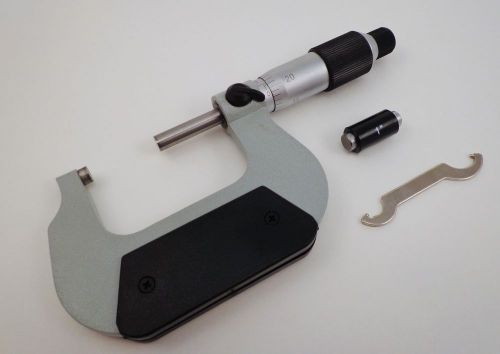 Outside micrometer 1&#034; to 2&#034; range, ratchet stop, lock lever, carbide faces, for sale