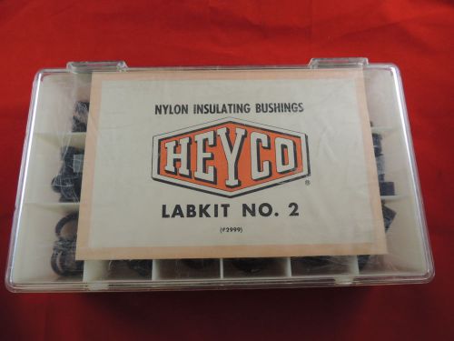 Heyco labkit no. 2 #2999 nylon insulating bushings assortment lot of 247 pieces for sale