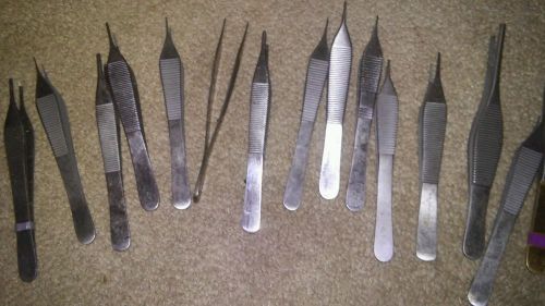 MILTEX &amp; JARIT MIXED LOT OF 15 Adson Tissue Forceps
