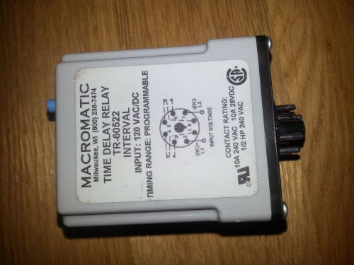 Macromatic time relay tr-60522 for sale