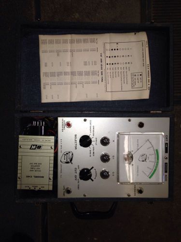 1960 B&amp;K 400 Cathode Ray Tube Rejuvination Tester C40 Adapter Kit + Manual