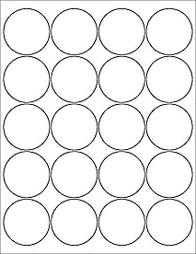 Sheet Labels - 2&#034; Round White Gloss Inkjet - 12 Sheets |  eBAY-L14