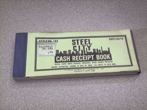 Rare Vintage Collectible STEEL CITY CASH RECEIPT BOOKLET from Ben Franklin Store