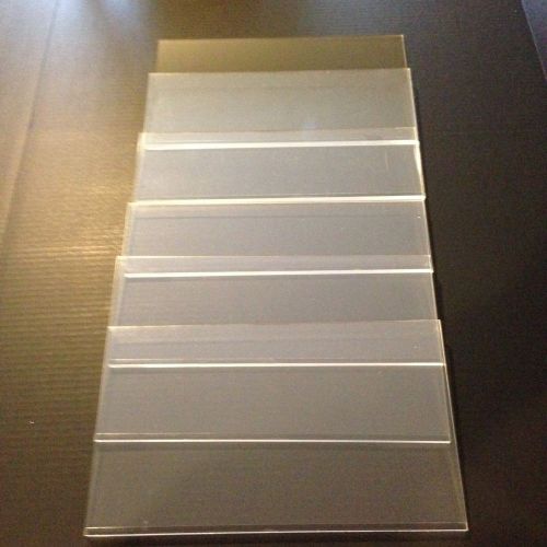 6 clear acrylic horizontal 12&#034; x 7&#034;  display sign holders wall or door mount for sale