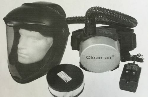 Air fed clean-air grinding shield / visor and papr combination for sale