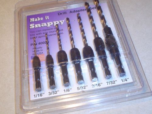 Snappy drill adapter 8 piece kit for sale