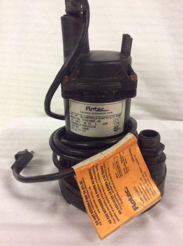 Flotec 1/6 HP Submersible Sump 115 Volt 60 HZ 5 AMP Thermally Protected