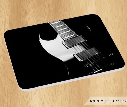 Electric Guitar Black Design On Mouse Pad Gaming Anti Slip Hot Gift New