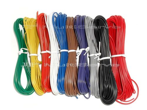 10 Color Stranded 24 Gauge Electrical Wire Kit 196ft Total