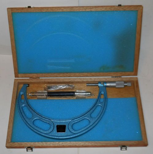 Fowler&#034;micrometer 6-7&#034; in original wooden case, 3 piece set, vintage! for sale