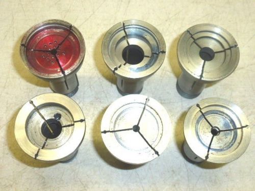 LOT of (6) ASSORTED 5C STEP EMERGENCY COLLETS, 2-3/8&#034; OUTSIDE DIAMETER