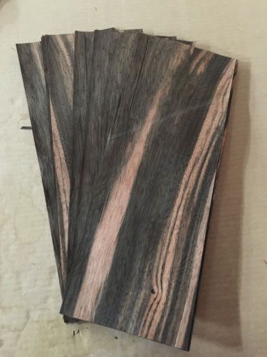 Wood veneer ebony 5x14 22 pieces total raw veneer &#034;exotic&#034; eb2 2-26-15 for sale