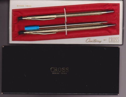 Cross Century 12K Gold Filled Pen &amp; Pencil Set W/Box &amp; Refill