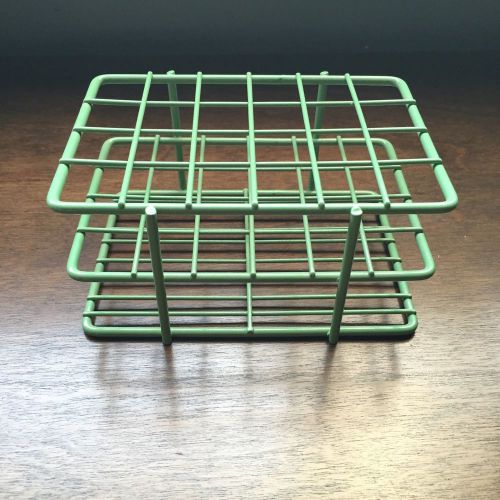 Bel-art green epoxy-coated wire 24 position place test tube rack tray for sale